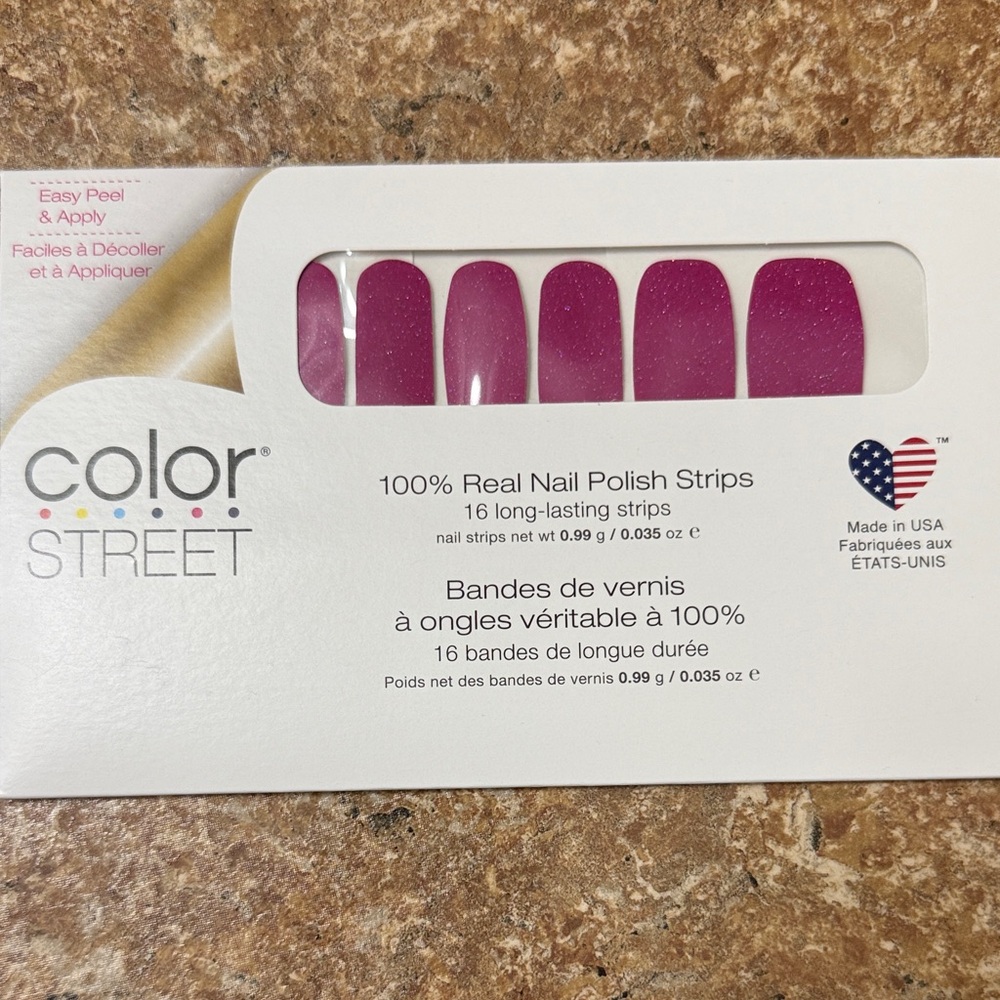 Color Street Pink-Magenta Sparkle Nail Strips